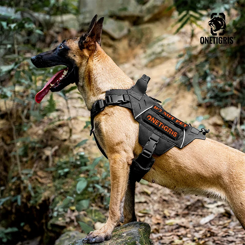 OneTigris X COMMANDER Tactical Harness Laser-cut MOLLE 1000D Nylon and Mesh Fabric Dog Vest With Grab Handle for Service Dog
OneTigris X COMMANDER Tactical Harness Laser-cut MOLLE 1000D Nylon and Mesh Fabric Dog Vest With Grab Handle for Service Dog