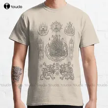 Sak Yant Traditional Thai Tattoo Muay Thai Thai Tattoo Classic T-Shirt Work Shirt Xs-5Xl Custom Gift Make Your Design Streetwear