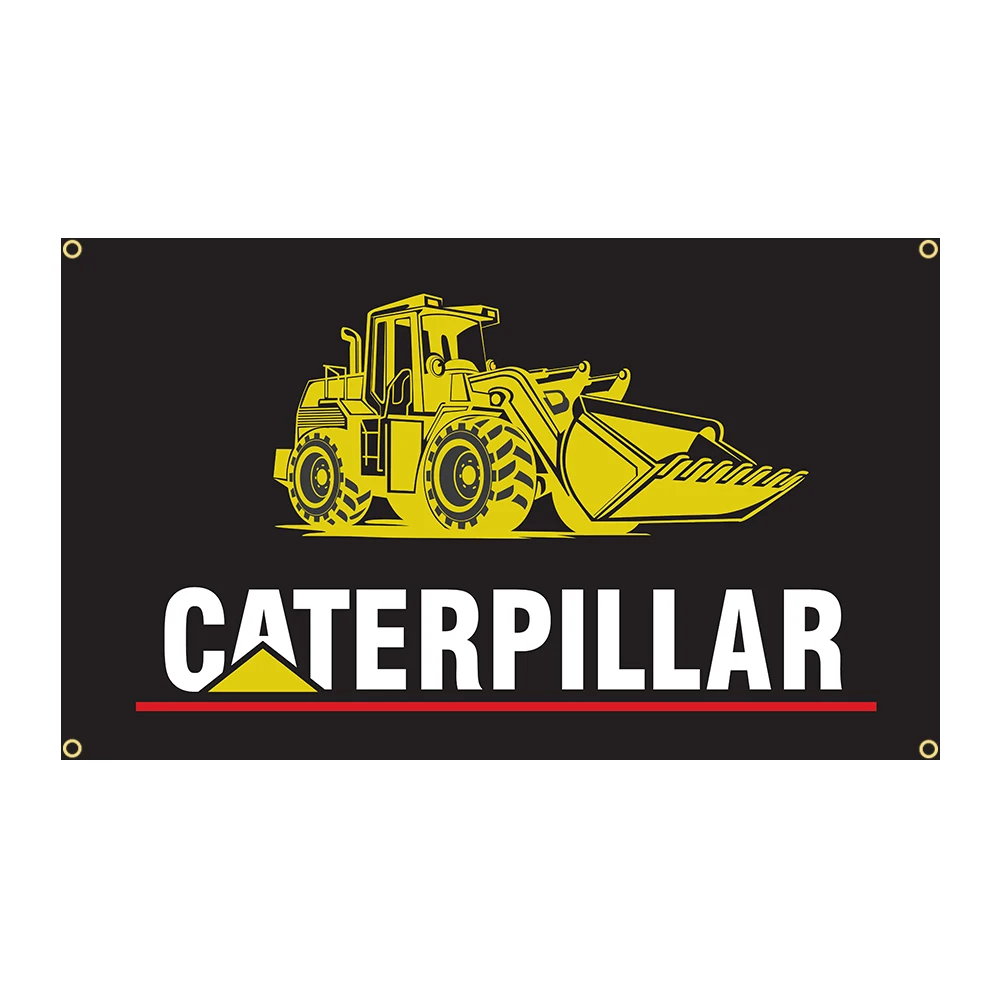

90x50cm Caterpillars Engineering Machine Flag Polyester Printed Garage or Outdoor Decoration Banner Tapestry ft Flag ,flag Flag