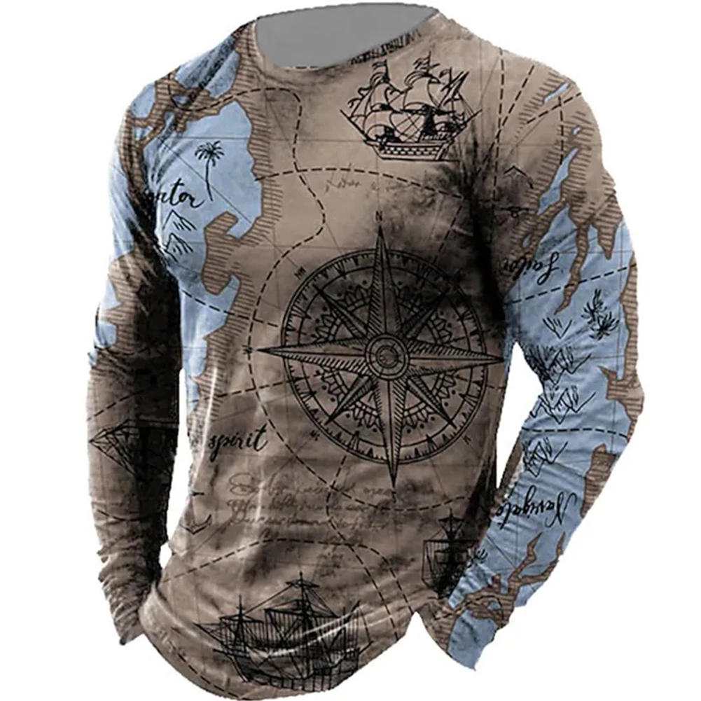 Mens T-Shirt Navigation Sail Printed Vintage Pullover Casual Crew Neck Autumn Long Sleeve Fashion Muscle Tops Blouse
Mens T-Shirt Navigation Sail Printed Vintage Pullover Casual Crew Neck Autumn Long Sleeve Fashion Muscle Tops Blouse