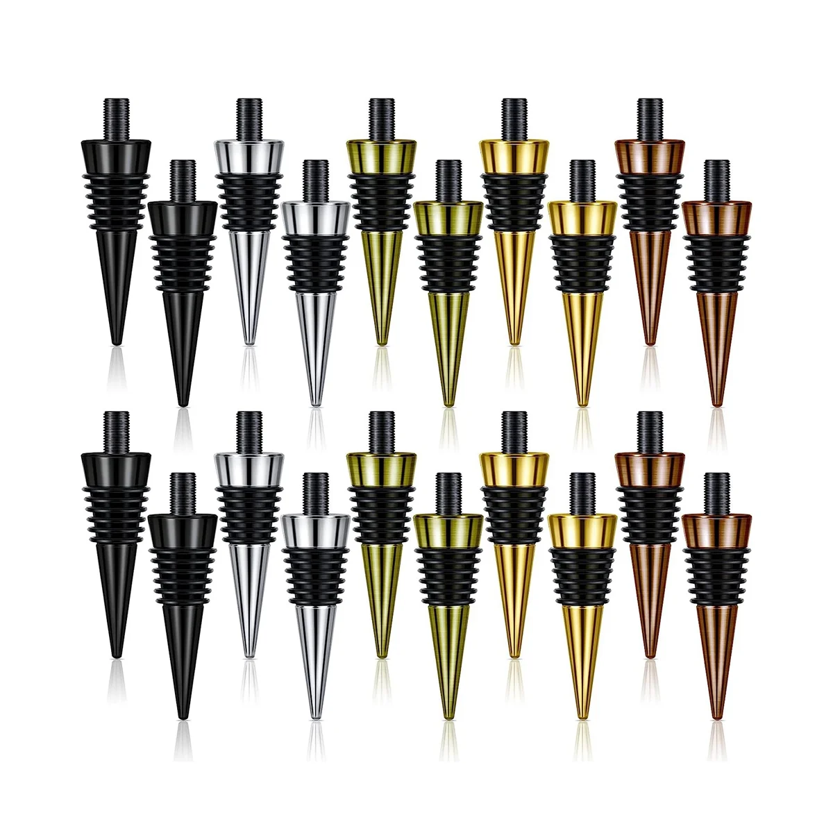 20Pieces Blank Bottle Stopper with Threaded Post Metal Wine Stopper Inserts Set Hardware for Wood Turning DIY Project
20Pieces Blank Bottle Stopper with Threaded Post Metal Wine Stopper Inserts Set Hardware for Wood Turning DIY Project