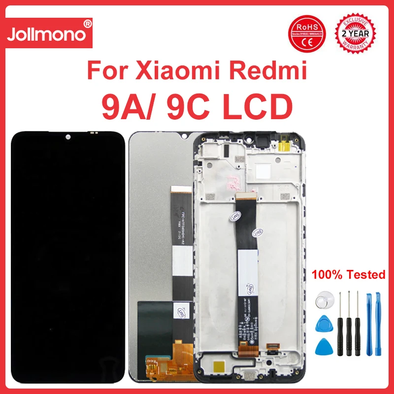 

6.53" Screen for Xiaomi Redmi 9A M2006C3LG Lcd Display Touch Screen Digitizer with Frame for Xiaomi Redmi 9C M2006C3MG M2006C3MT