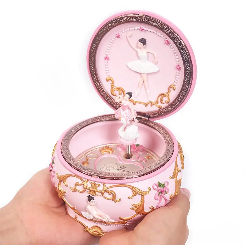 

Креативная танцевальная музыкальная шкатулка для девочек, вращающаяся Музыкальная Шкатулка принцессы, детская милая розовая портативная музыкальная шкатулка для подарка на день рождения LF615, 2024
