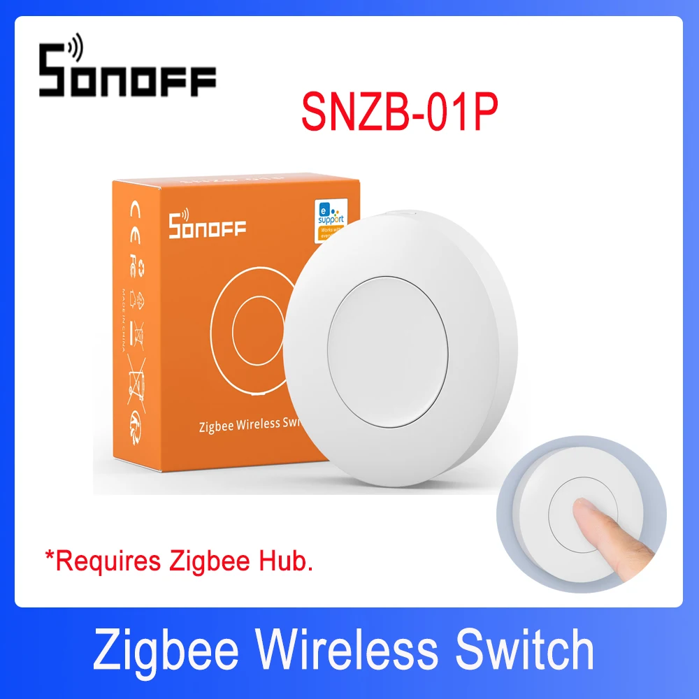 

SONOFF SNZB-01P Zigbee Wireless Switch Button Smart Scene Switch Home Automation Control for eWeLink APP Alexa Smartthings