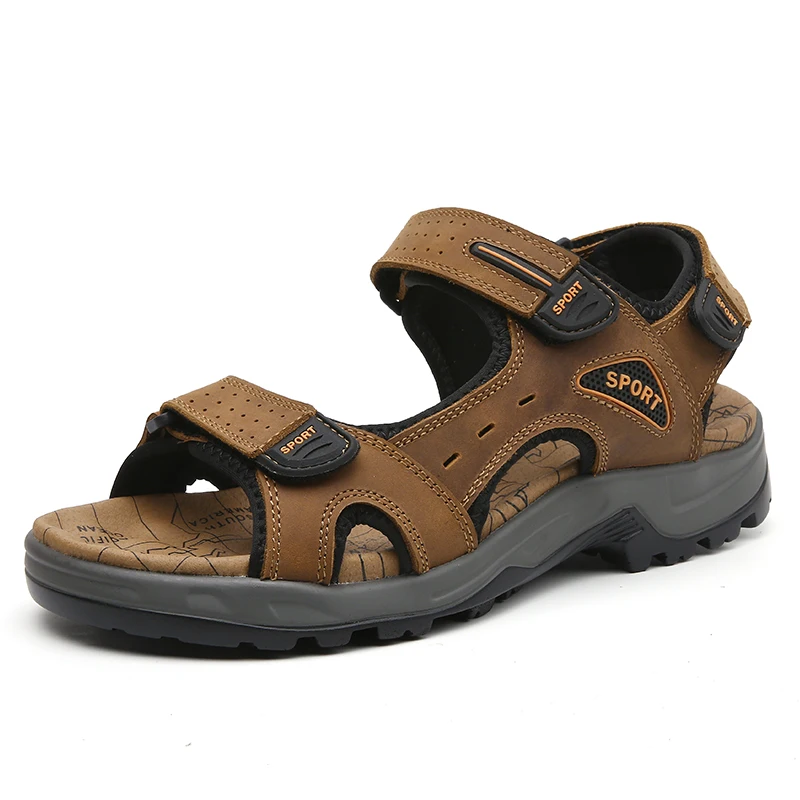 Summer Men's Shoes Soft Breathable Men's Sandals Genuine Leather Outdoor Sandals Men Roman Summer Beach Sandals Large Size 38-46
Summer Men's Shoes Soft Breathable Men's Sandals Genuine Leather Outdoor Sandals Men Roman Summer Beach Sandals Large Size 38-46