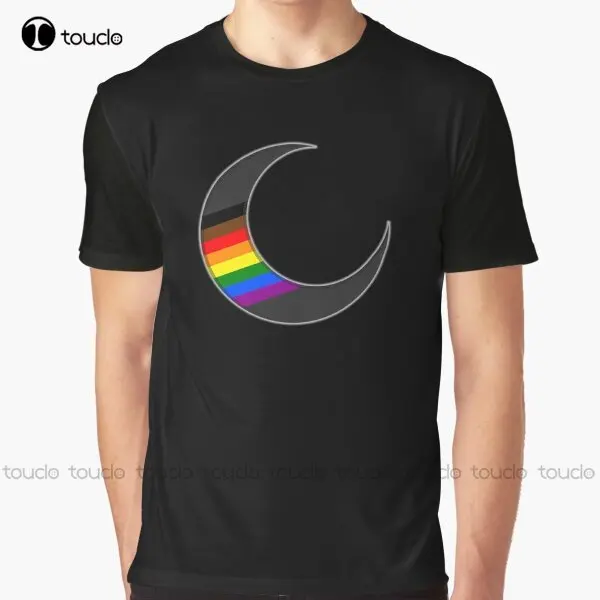 

Philadelphia Pride Crescent Moon Graphic T-Shirt Custom Aldult Teen Unisex Digital Printing Tee Shirts Christmas Gift Xs-5Xl