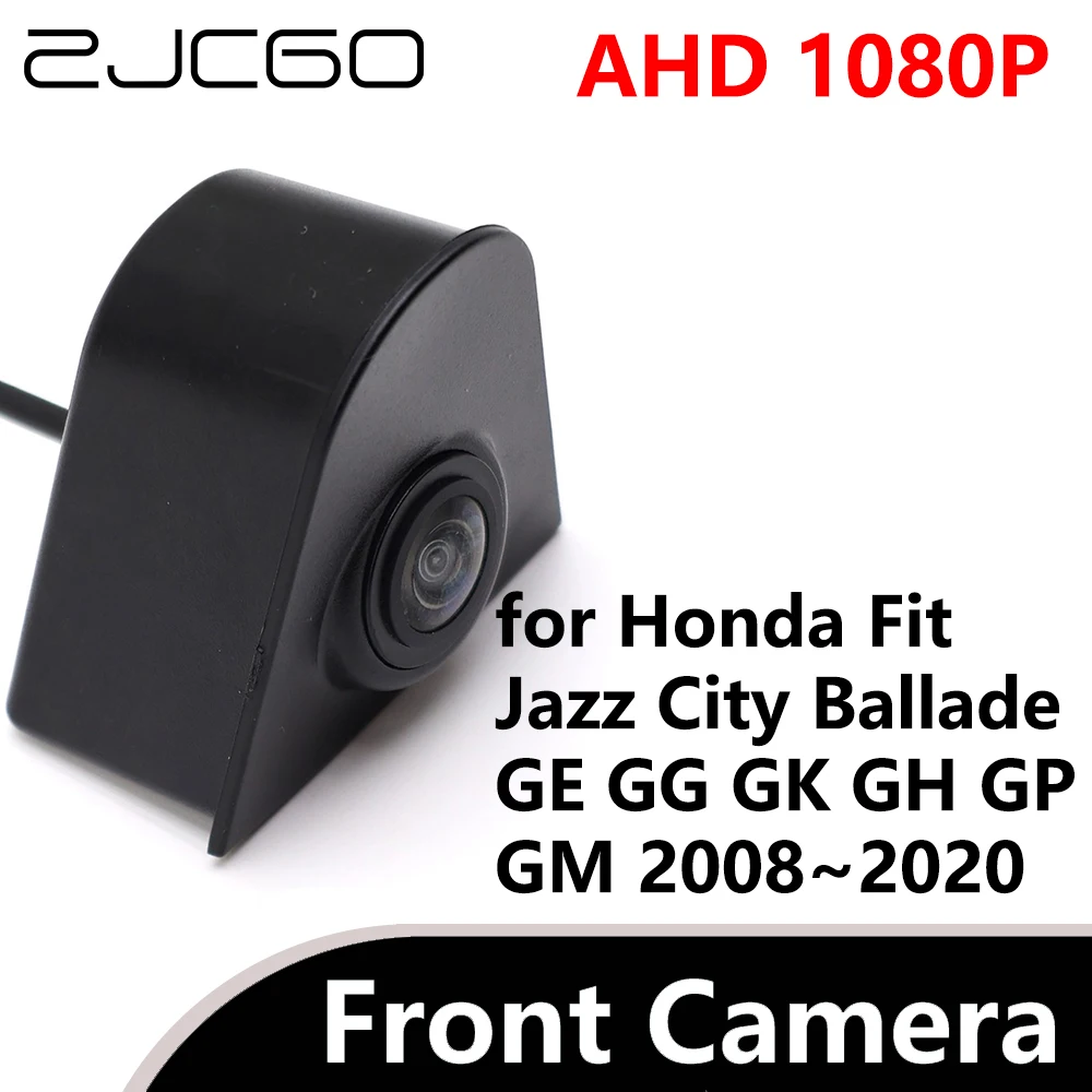 

ZJCGO AHD 1080P CVBS 480P 170° Car Parking LOGO Front View Camera for Honda Fit Jazz City Ballade GE GG GK GH GP GM 2008~2020