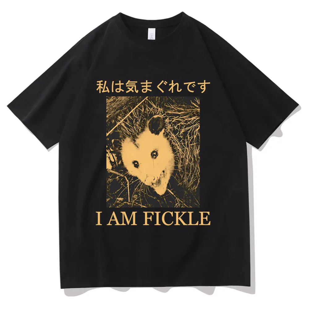 I Am Fickle Tshirt Men Women Casual Oversized T-shirt Funny Meme Opossum Graphic Print T Shirts Male Pure Cotton Short Sleeve
I Am Fickle Tshirt Men Women Casual Oversized T-shirt Funny Meme Opossum Graphic Print T Shirts Male Pure Cotton Short Sleeve
