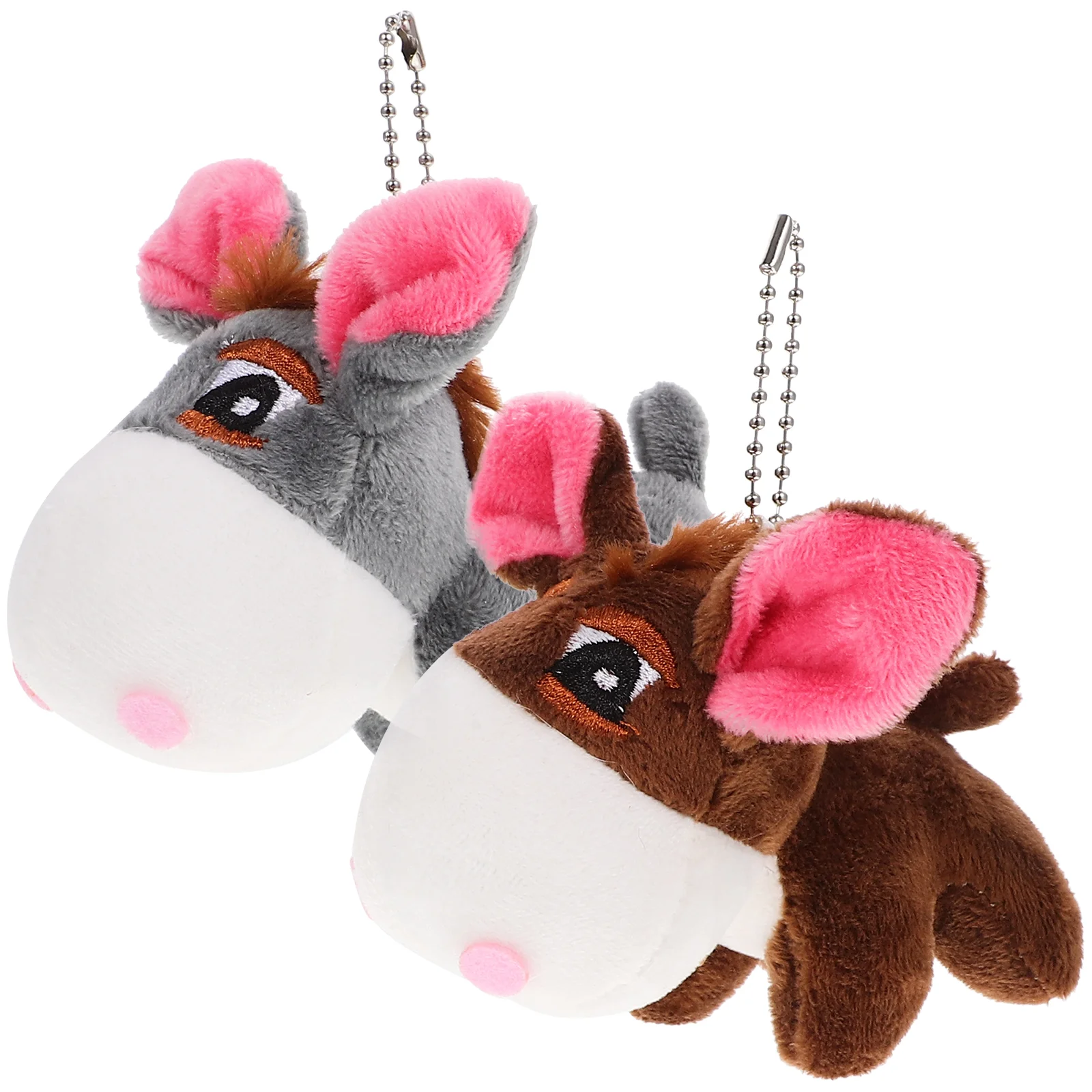 

Donkey Keychain Stuffed Toy Ornament Schoolbag Plush Pendants DIY Keychains Hanging Decor Charm