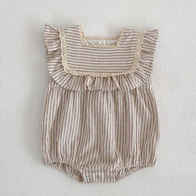 2024 New Summer 0-24M Baby Girl Clothing Infant Baby Girls Bodysuits Sleeveless Cotton Stripes Toddler Baby Girls Jumpsuit
2024 New Summer 0-24M Baby Girl Clothing Infant Baby Girls Bodysuits Sleeveless Cotton Stripes Toddler Baby Girls Jumpsuit