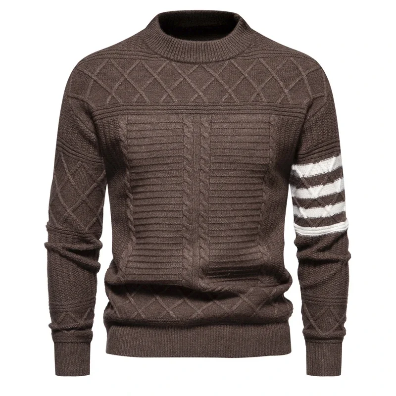 Autumn Men's Sweater Fashion Brands Classics 4-bar Stripe Design Long Sleeve High Quality New Textured Raglan Crew Tops 2023
Autumn Men's Sweater Fashion Brands Classics 4-bar Stripe Design Long Sleeve High Quality New Textured Raglan Crew Tops 2023
