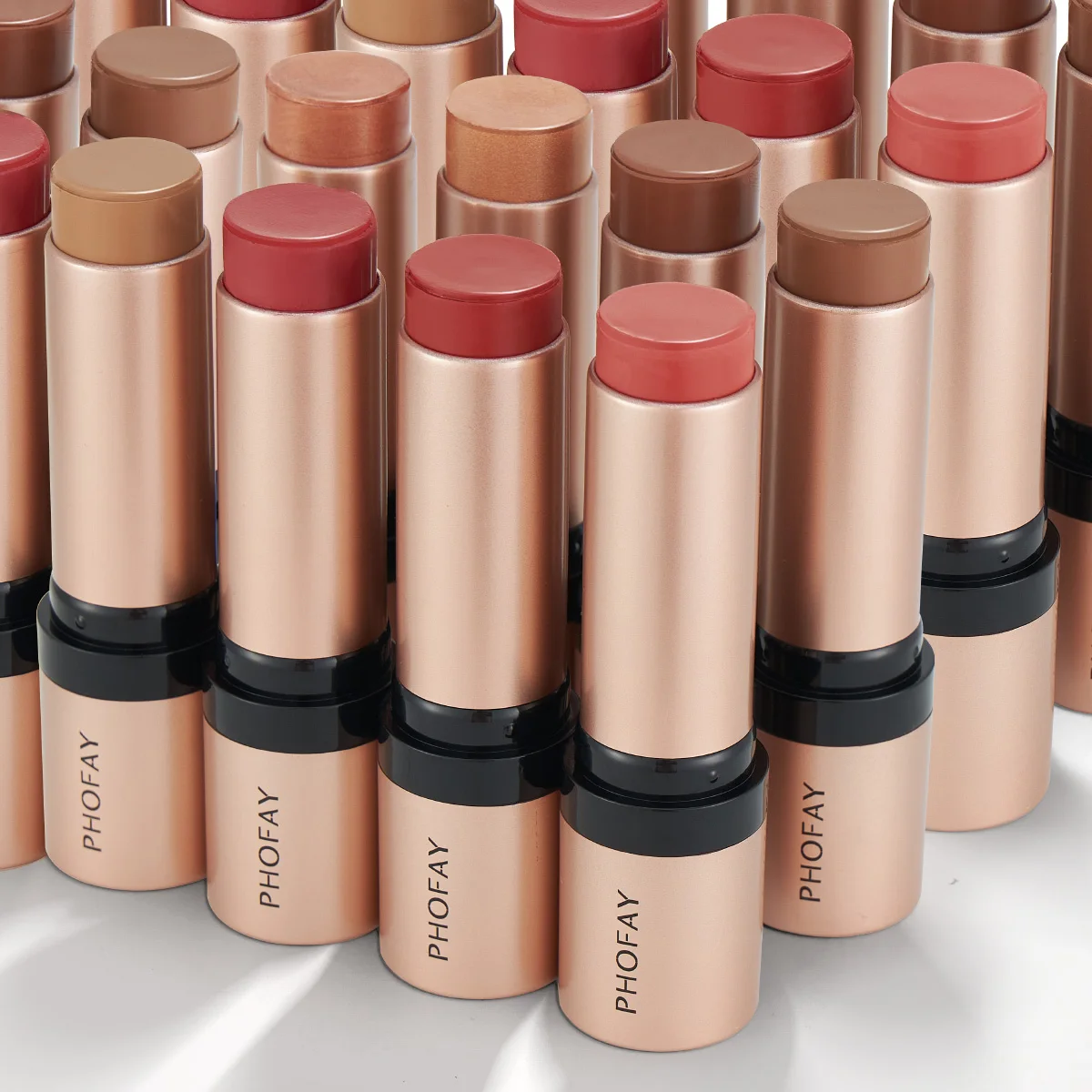 PHOFAY Contour Sticks, Highlighter Stick, Blush Stick, 3-Piece Cream Contour Set Including Contour Brush, Creates Facial Contour 22 S33420348c1ec46909aad49cb888ccd0e8