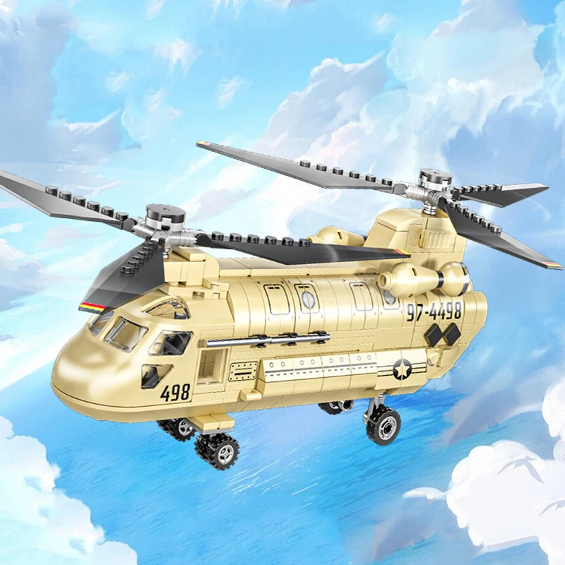 Boeing CH-47 Chinook транспорт вертолет строительные блоки модель оружие технический солдат кирпичи творческие подарки игрушки для детей мальчик
Boeing CH-47 Chinook транспорт вертолет строительные блоки модель оружие технический солдат кирпичи творческие подарки игрушки для детей мальчик