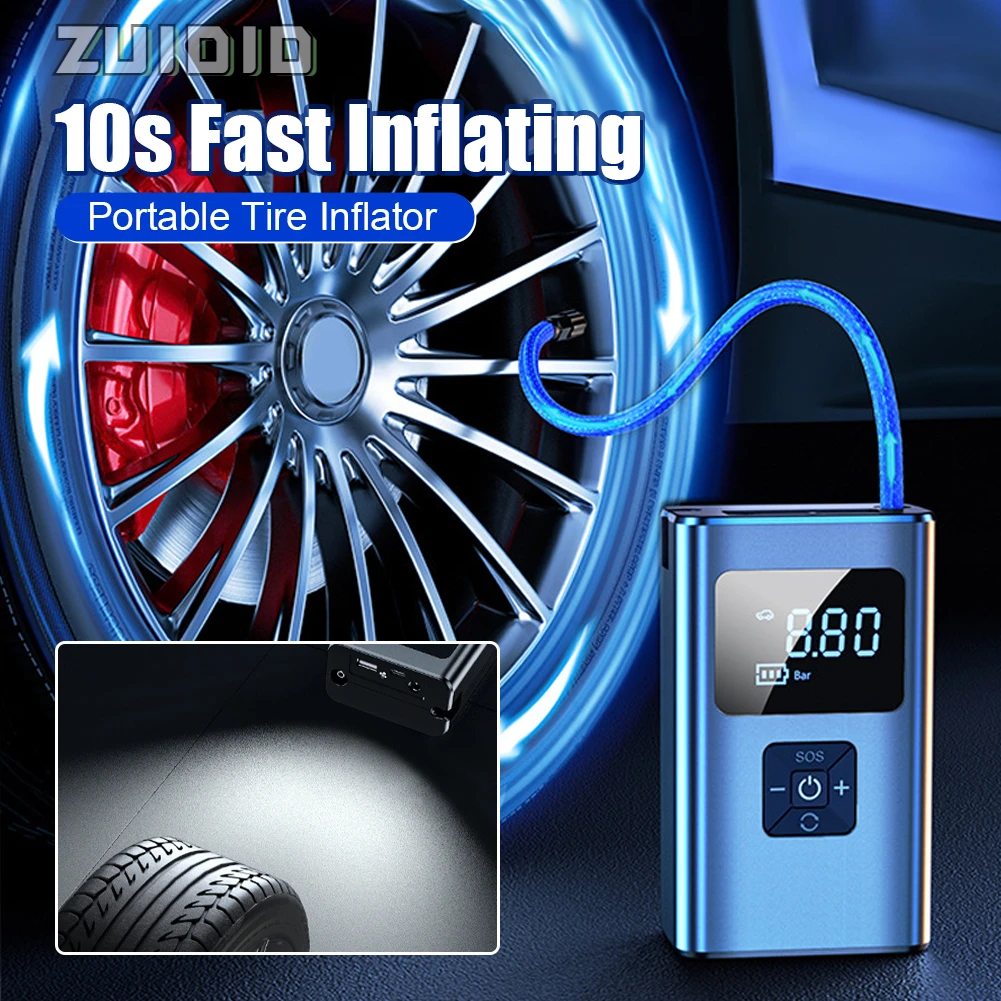 12V Wireless Car Tire Inflator Air Compressor New Portable Pump Cordless Inflator With LED USB Output For Bicycles Moto Balls
12V Wireless Car Tire Inflator Air Compressor New Portable Pump Cordless Inflator With LED USB Output For Bicycles Moto Balls