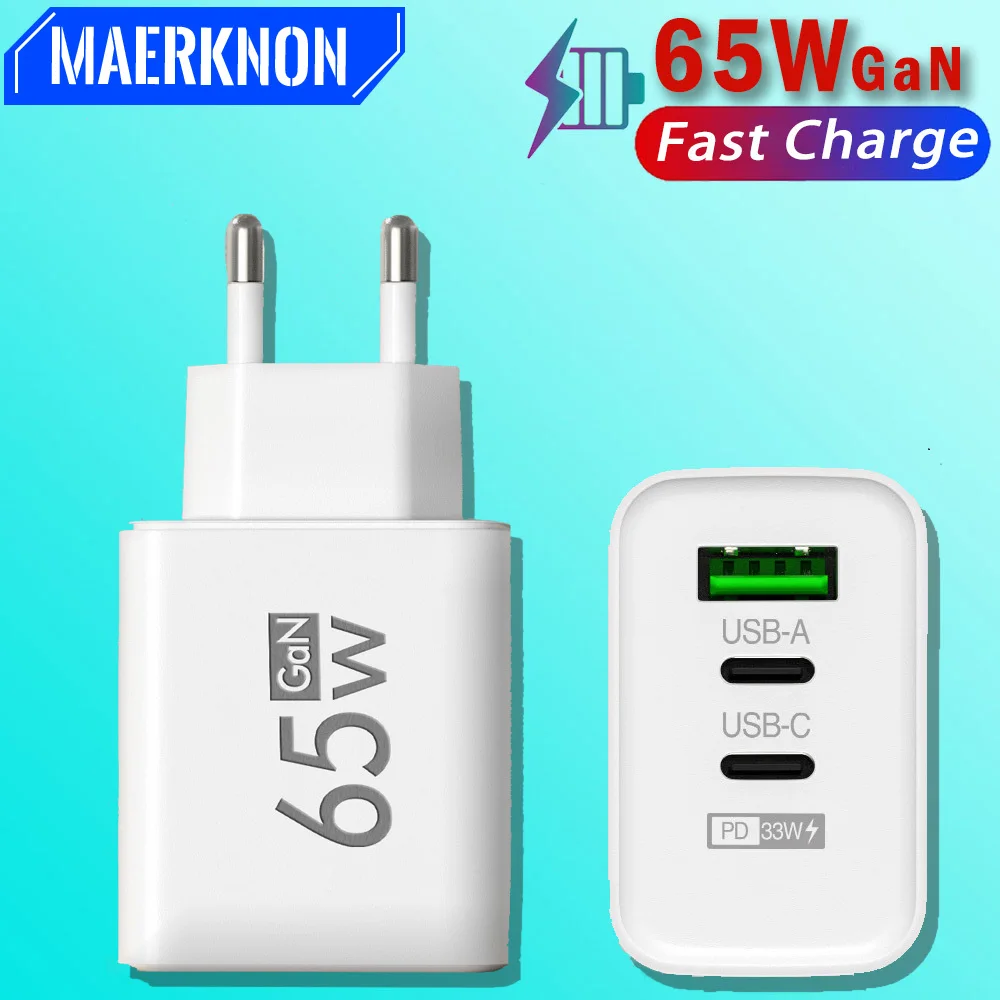 65W GaN USB Charger Fast Charging Adapter Dual Type C PD Quick Charger for iPhone Xiaomi 13 Huawei Sumsung Mobile Phone Chargers
65W GaN USB Charger Fast Charging Adapter Dual Type C PD Quick Charger for iPhone Xiaomi 13 Huawei Sumsung Mobile Phone Chargers