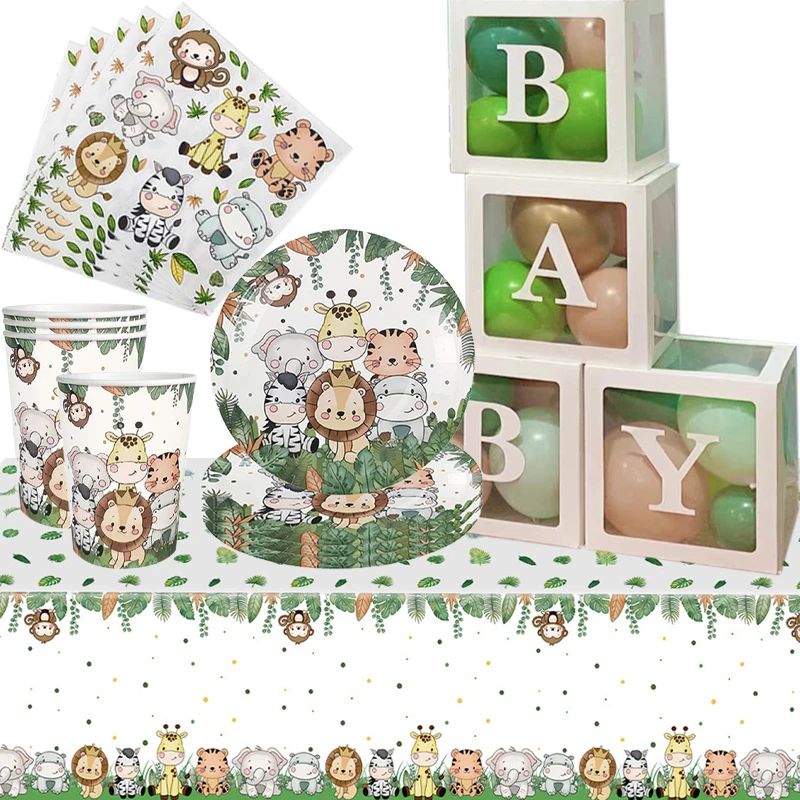 1 set Wild One Animal Balloon Box with Paper Cups Plates tableware for Kids Forest Birthday Safari Jungle Party DIY Decorations
1 set Wild One Animal Balloon Box with Paper Cups Plates tableware for Kids Forest Birthday Safari Jungle Party DIY Decorations