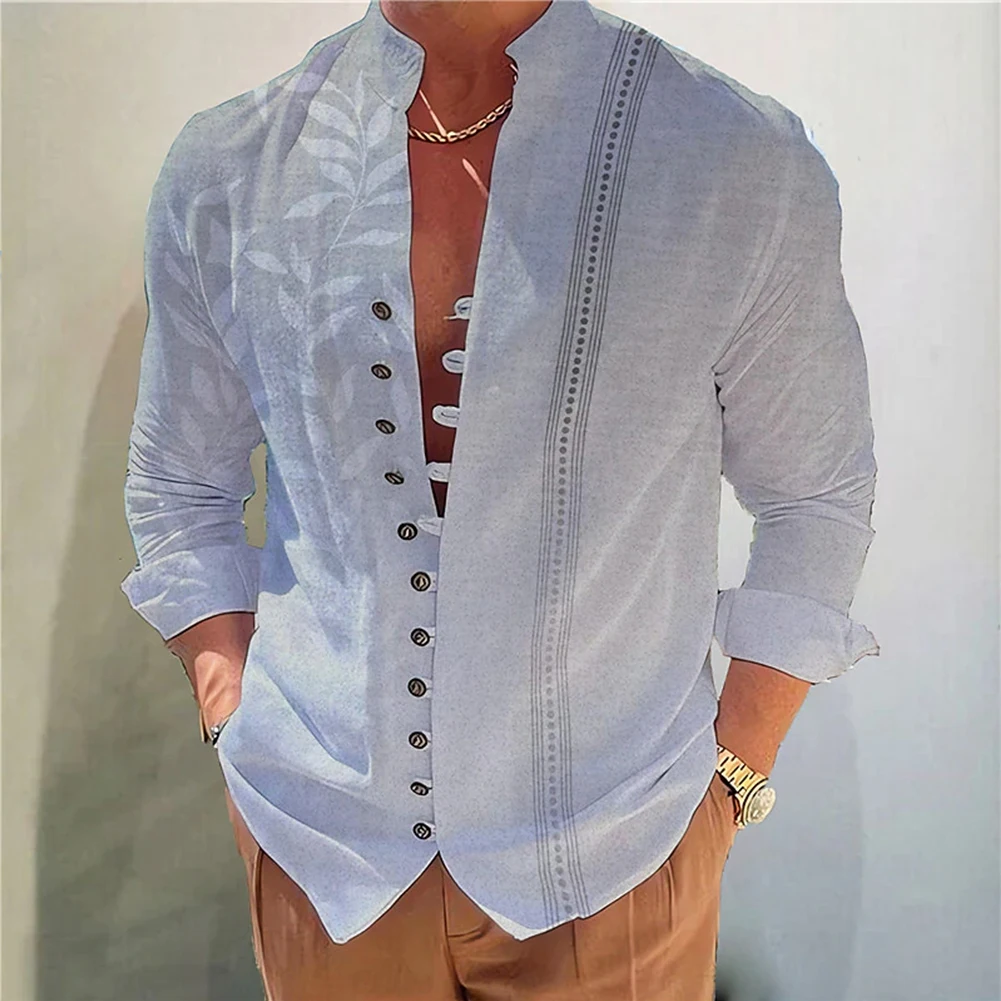 Stylish Men's Button Down Shirts Loose Fit Dress Top Stand Collar Long Sleeve Blouse Gray/Khaki/Orange/Green/Purple/Blue
Stylish Men's Button Down Shirts Loose Fit Dress Top Stand Collar Long Sleeve Blouse Gray/Khaki/Orange/Green/Purple/Blue