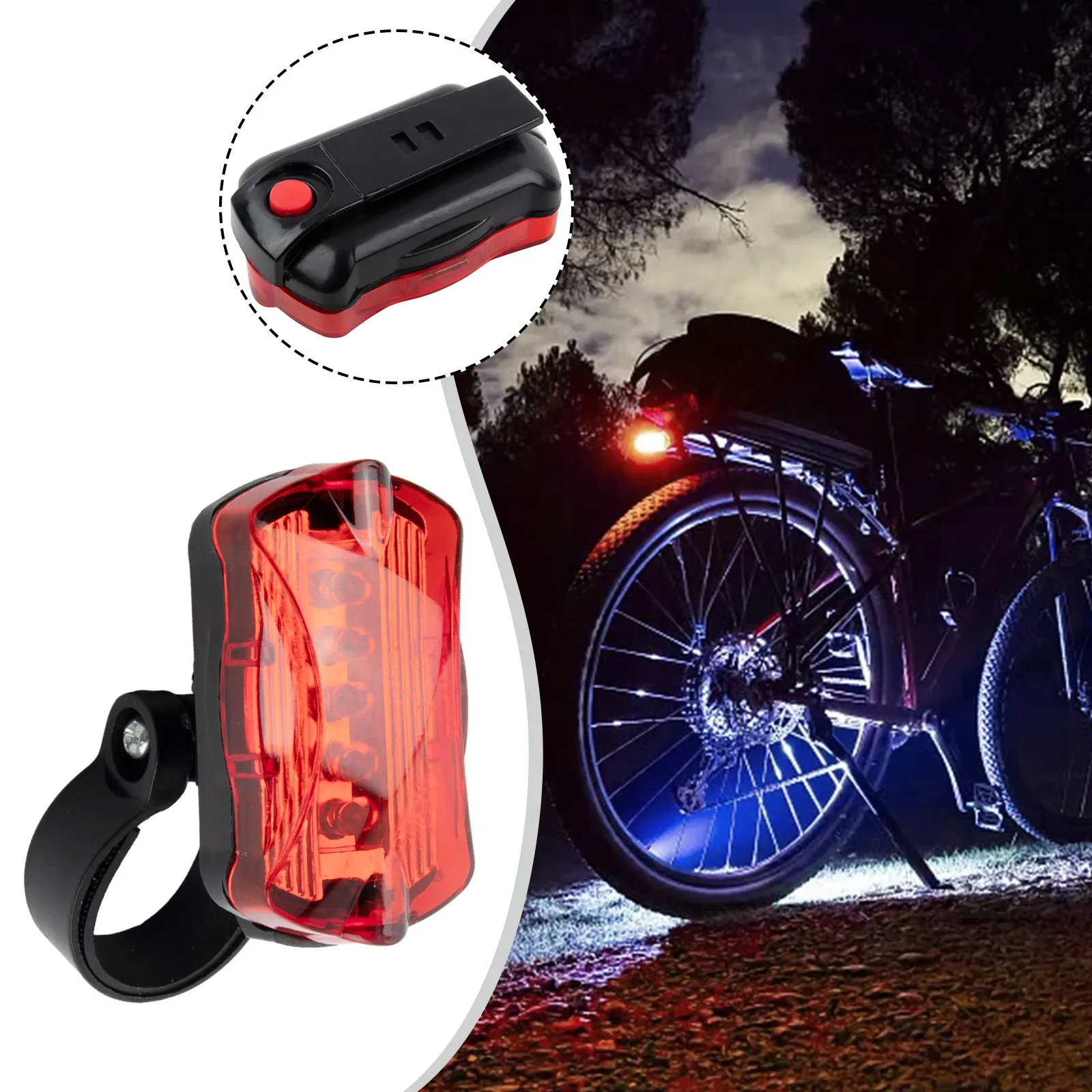 1x Bicycle Tail Light Waterproof Rear Light For MTB Road Bike 5 LED Lamp Beads Cycling Accessories Rear Light For Night Cycling
1x Bicycle Tail Light Waterproof Rear Light For MTB Road Bike 5 LED Lamp Beads Cycling Accessories Rear Light For Night Cycling