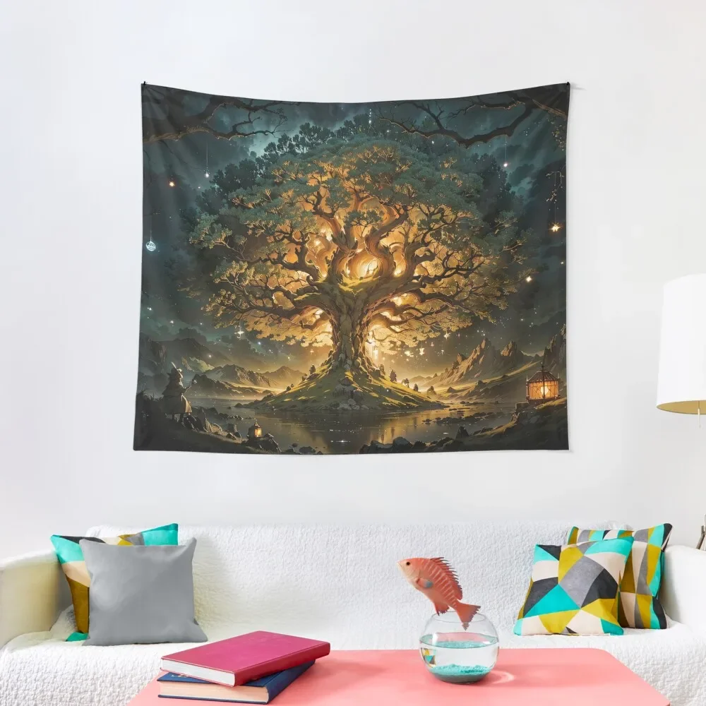 

Whimsical Tree of Life Harmony Jigsaw Puzzles - Nature's Enchanting Tapestry Outdoor Decoration Tapestry