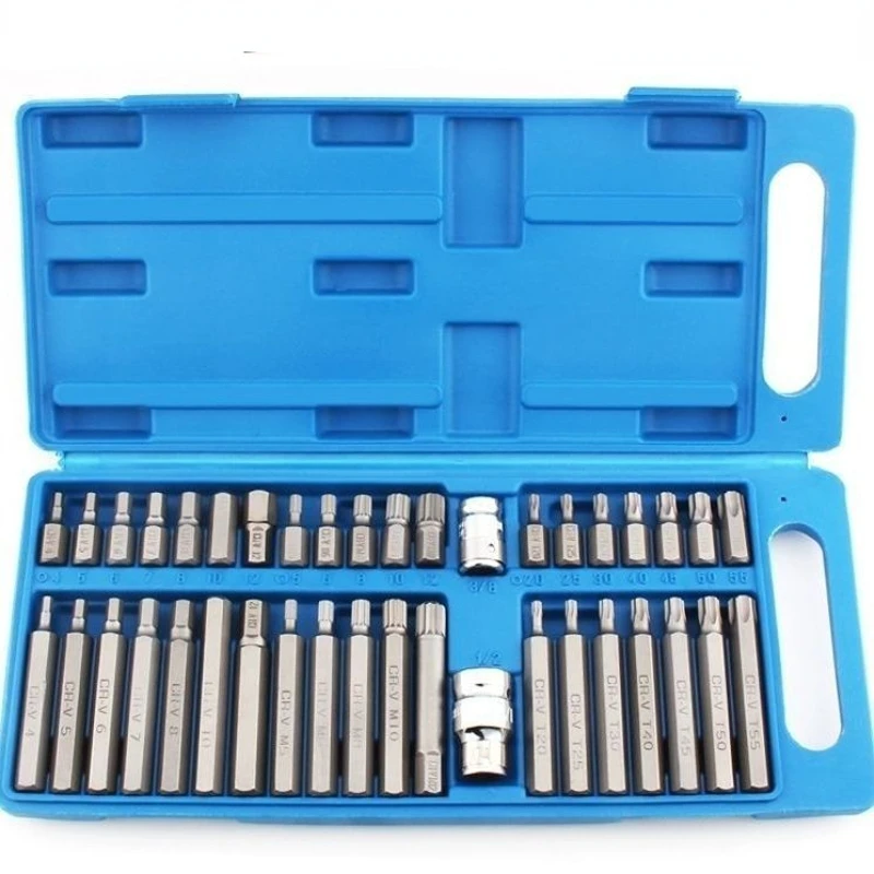40Pcs Impact Socket Set 1/2'' 3/8'' Adaptor Drive Shank Hex Torx Spline Star Bit Socket Adaptor Conversion Tool
40Pcs Impact Socket Set 1/2'' 3/8'' Adaptor Drive Shank Hex Torx Spline Star Bit Socket Adaptor Conversion Tool