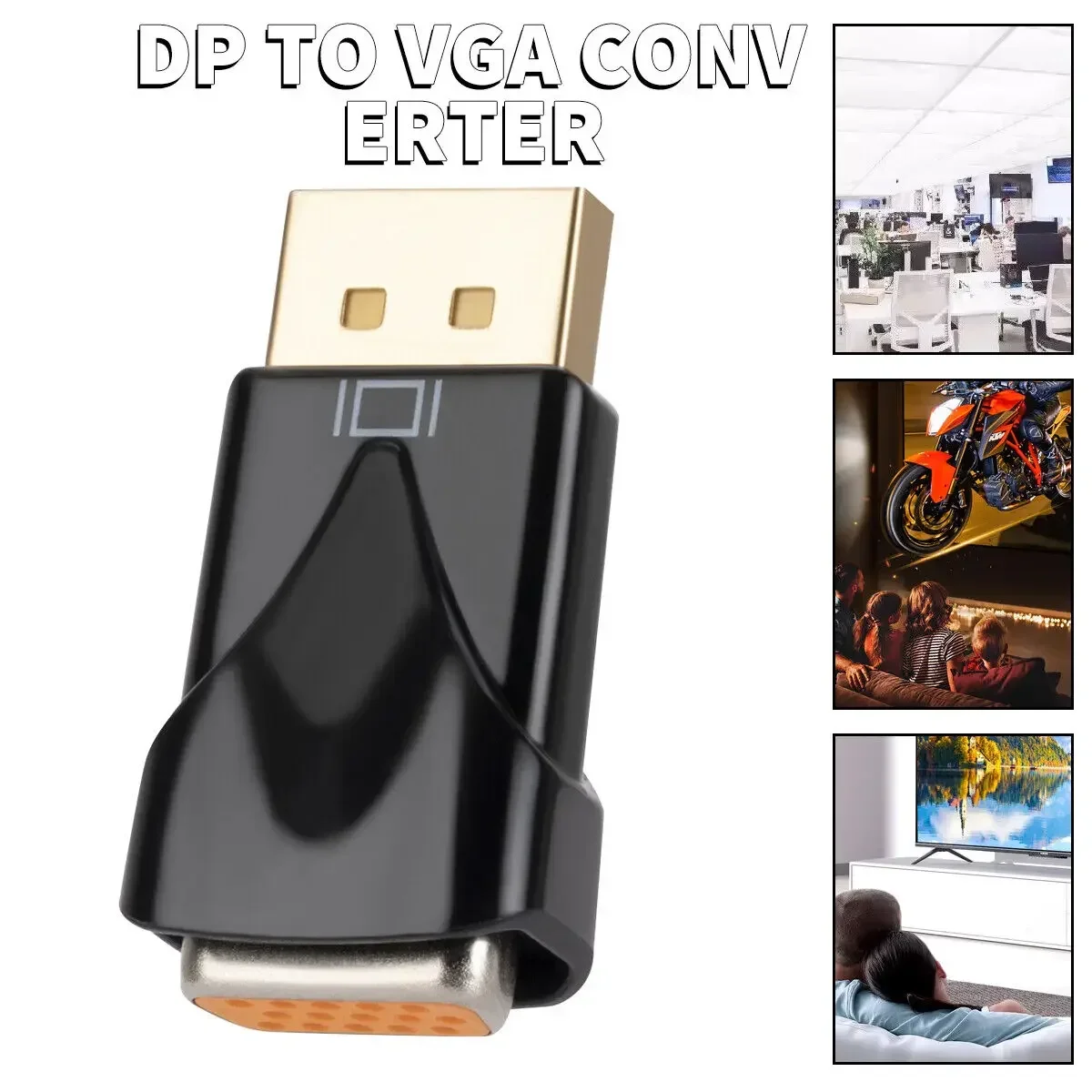 

New DP to VGA Adapter Converter Displayport to VGA Adapter DP Connection Laptop Computer Monitor