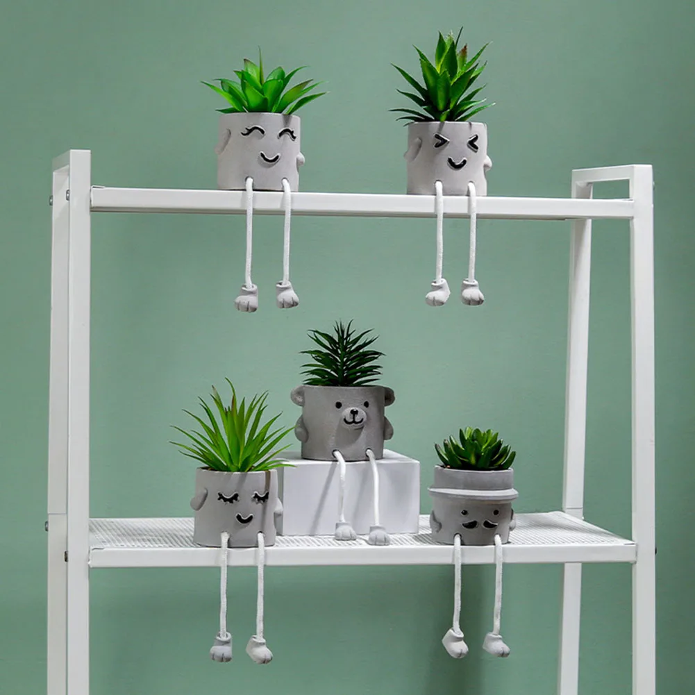 Emoticon Simulation Green Plant Creative Potted Flower Desktop Decoration Pots Planters For Indoor Plants Home Decoration
Emoticon Simulation Green Plant Creative Potted Flower Desktop Decoration Pots Planters For Indoor Plants Home Decoration