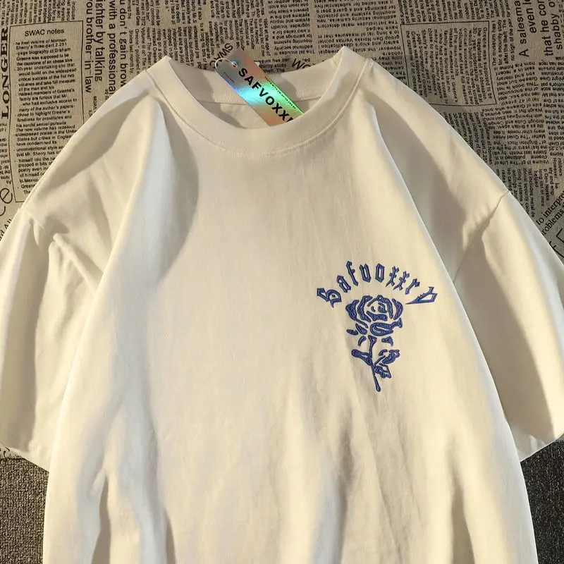 2023Tops Goth Shirts Oversized Women T Shirt Retro High Street Rose Short sleeved T shirt Men Women Ins Loose Streetwear Fashion
2023Tops Goth Shirts Oversized Women T Shirt Retro High Street Rose Short sleeved T shirt Men Women Ins Loose Streetwear Fashion