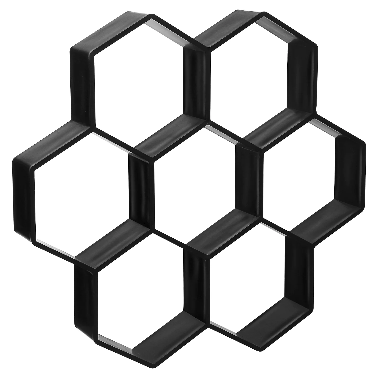 

Hexagon Brick Mold Plastic Cement Floor Tile Mould DIY Floor Mold for Garden Path Paving (Black)