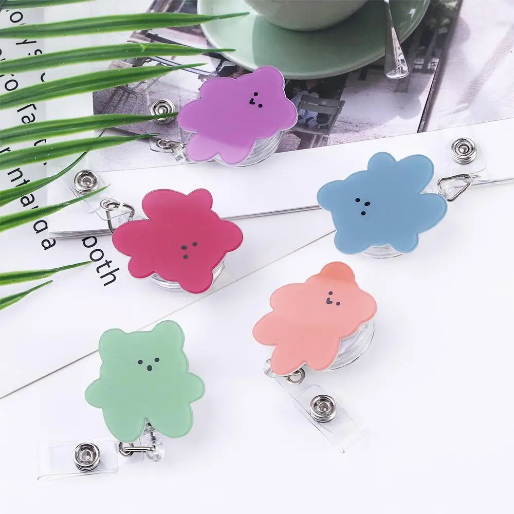 

Cartoon Korea Bears Reel Clip Nurse Doctor Student Name Card Holder Badge Holder ID Card Clips Retractable Badge Reel