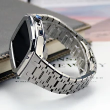 Stainless Steel Strap for Apple Watch Band 7 44mm 45mm Noble Metal for iWatch Series 6 5 4 SE 44mm 42mm Modification kit Bezel
Stainless Steel Strap for Apple Watch Band 7 44mm 45mm Noble Metal for iWatch Series 6 5 4 SE 44mm 42mm Modification kit Bezel