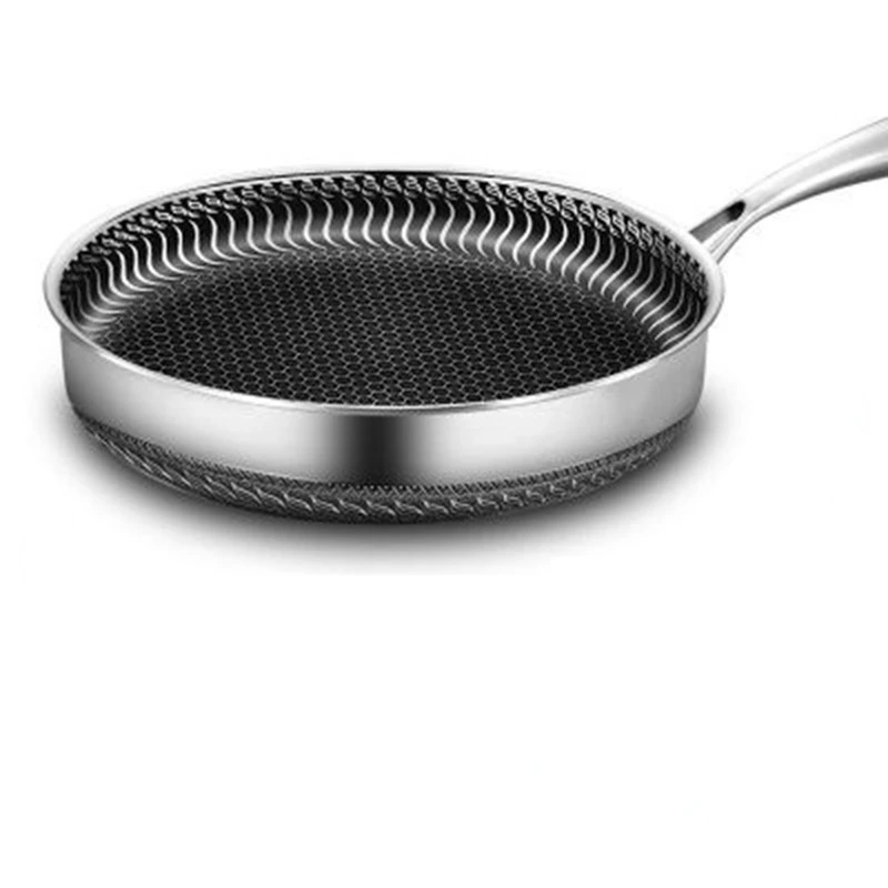 General Uncoated Pan Honeycomb Wok Non-stick Cookware 316 Stainless Steel Frying Pan Double-side Pan Without Oil Fried Steak Pot
General Uncoated Pan Honeycomb Wok Non-stick Cookware 316 Stainless Steel Frying Pan Double-side Pan Without Oil Fried Steak Pot