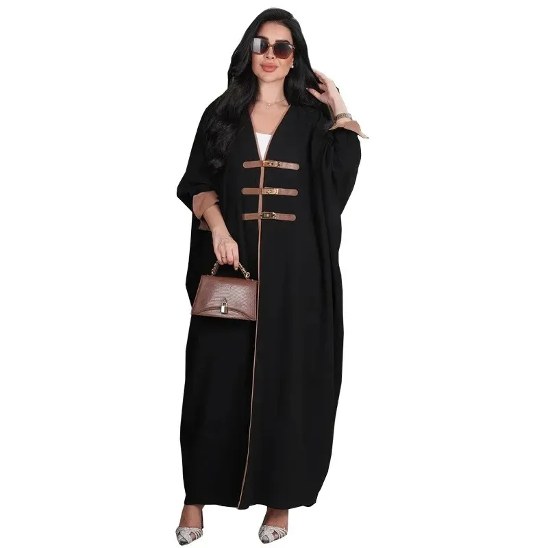 

2024 Abaya Dress Ramadan Kimono Abaya Dubai Muslim Saudi Arabia Robe Fashion African Dresses Abayas for Women Caftan Long Gowns