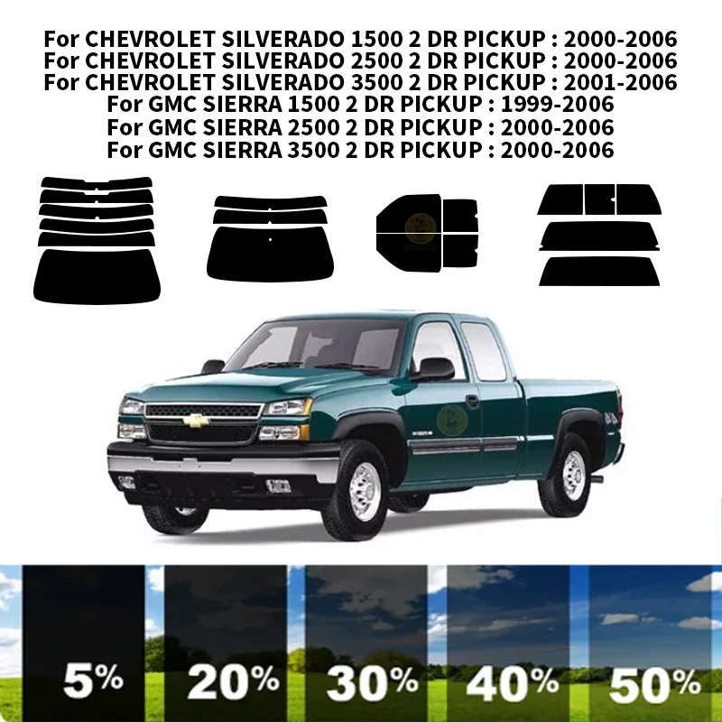 Precut nanoceramics car UV Window Tint Kit Automotive Window Film For CHEVROLET SILVERADO 2500 2 DR PICKUP 2000-2006
Precut nanoceramics car UV Window Tint Kit Automotive Window Film For CHEVROLET SILVERADO 2500 2 DR PICKUP 2000-2006