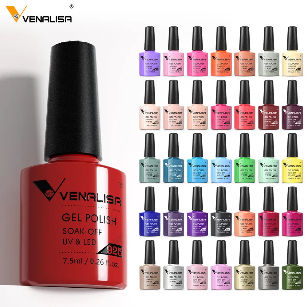 

VENALISA Nail Gel Polish High Quality Nail Art Salon 60 Hot Sale Color 7.5ml VENALISA Soak off Organic UV LED Nail Gel Varnish