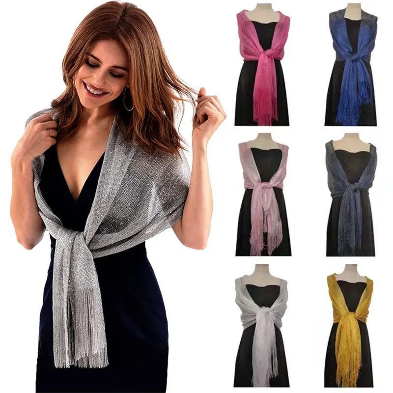 Women's Sparkle Metallic Shawls and Wraps, Womens Glitter Pashmina Shawl Scarf for Evening Dresses Bridal Bridesmaid Wedding
Women's Sparkle Metallic Shawls and Wraps, Womens Glitter Pashmina Shawl Scarf for Evening Dresses Bridal Bridesmaid Wedding