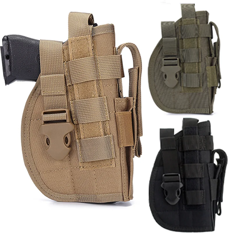 Tactical Gun Holster Molle Right Hand Pistol for Revolver Glock 17/1911 Airsoft Holster Shooting Compact Hunting Magzine Pouches
Tactical Gun Holster Molle Right Hand Pistol for Revolver Glock 17/1911 Airsoft Holster Shooting Compact Hunting Magzine Pouches