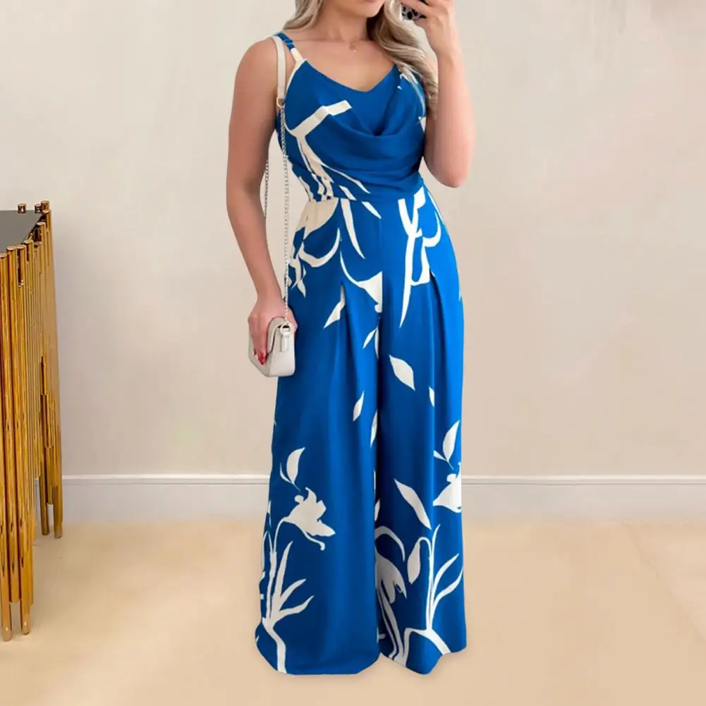 High-waisted Wide-leg Jumpsuit Stylish V Neck Jumpsuit for Women Elegant Commute Style with High Waist Wide Leg for Summer
High-waisted Wide-leg Jumpsuit Stylish V Neck Jumpsuit for Women Elegant Commute Style with High Waist Wide Leg for Summer