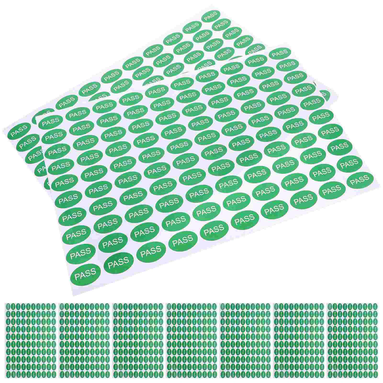 

2000 Pcs Oval Green Qc Pass Inspection Label Sticker Color Passed Stickers Stickers Coated Paper Self-adhesive (strong Adhesive)