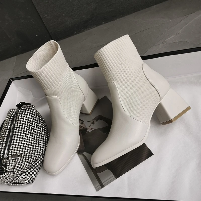 Ladies Shoes New Chelsea Thick-soled Boots Female Fall and Winter Ankle Boots Slim Sock Boots Fashion Casual Non-slip
Ladies Shoes New Chelsea Thick-soled Boots Female Fall and Winter Ankle Boots Slim Sock Boots Fashion Casual Non-slip