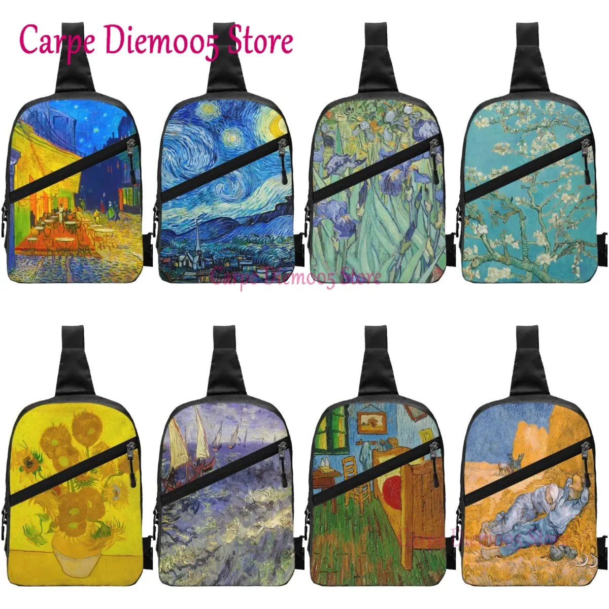 Van Gogh Crossbody Sling Backpack Men Custom Shoulder Chest Bag for Cycling Camping Daypack
Van Gogh Crossbody Sling Backpack Men Custom Shoulder Chest Bag for Cycling Camping Daypack