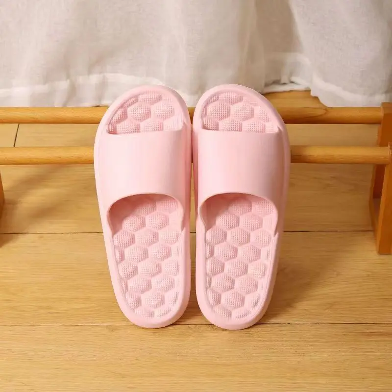 

New Women's Summer One Word Casual Slippers Soft Sole Non Slip Home Slippers Free Shipping Outdoor Slippers Bathroom Slippers