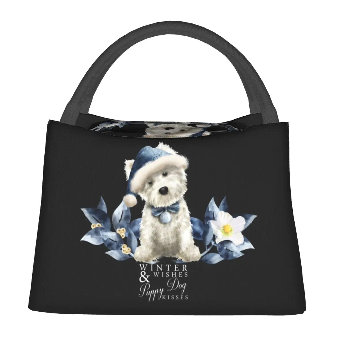 

West Highland Lunch Bag Terrier Dog Picnic Lunch Box For Women Cute Print Thermal Tote Handbags Waterproof Cooler Bag