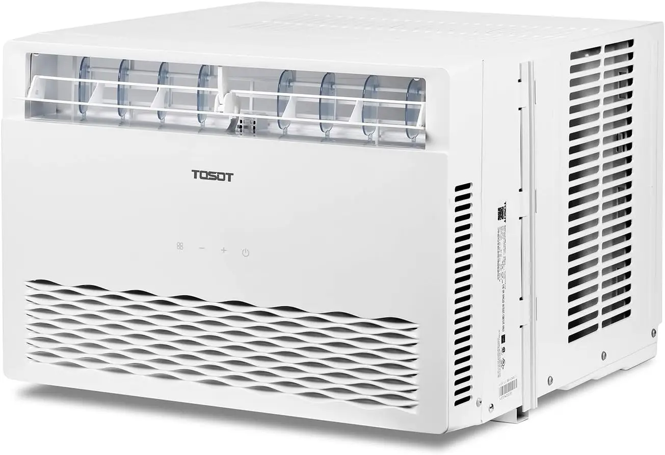 

8,000 Air Conditioner Cools up to 350 sq. ft. Quiet, LED, Smart Remote Control, Energy Efficient Window AC, 8000 BTU, White
