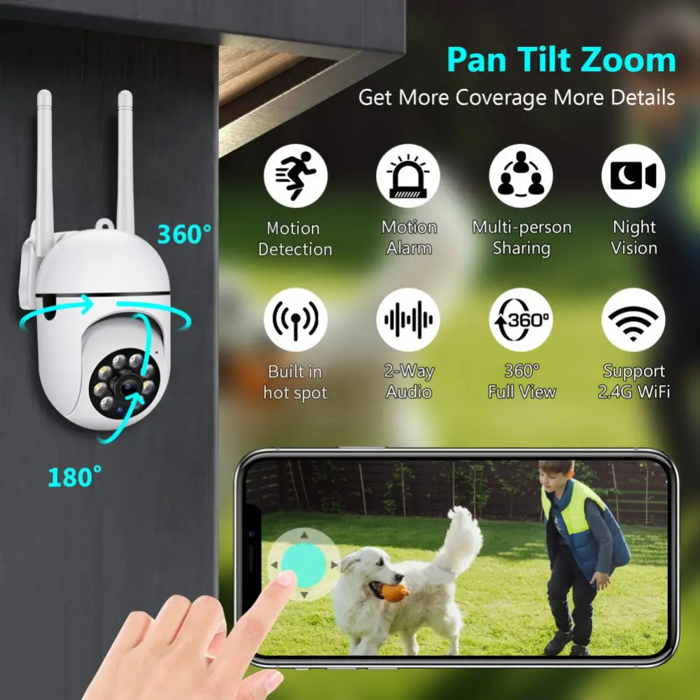

Baby Monitor Ulooka Motion Detection 2.4g App Control Hd Security Protection Smart Home Ip Camera Security Monitoring Cctv Wifi