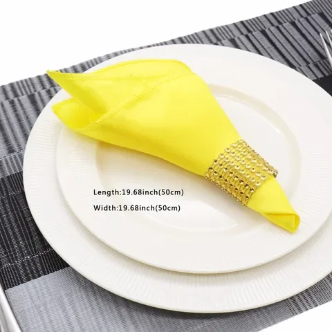 Square Satin Napkins, Solid Handkerchief for Wedding Party, Hotel and Restaurant, Table Decors, 50cm, 10 Pcs
Square Satin Napkins, Solid Handkerchief for Wedding Party, Hotel and Restaurant, Table Decors, 50cm, 10 Pcs