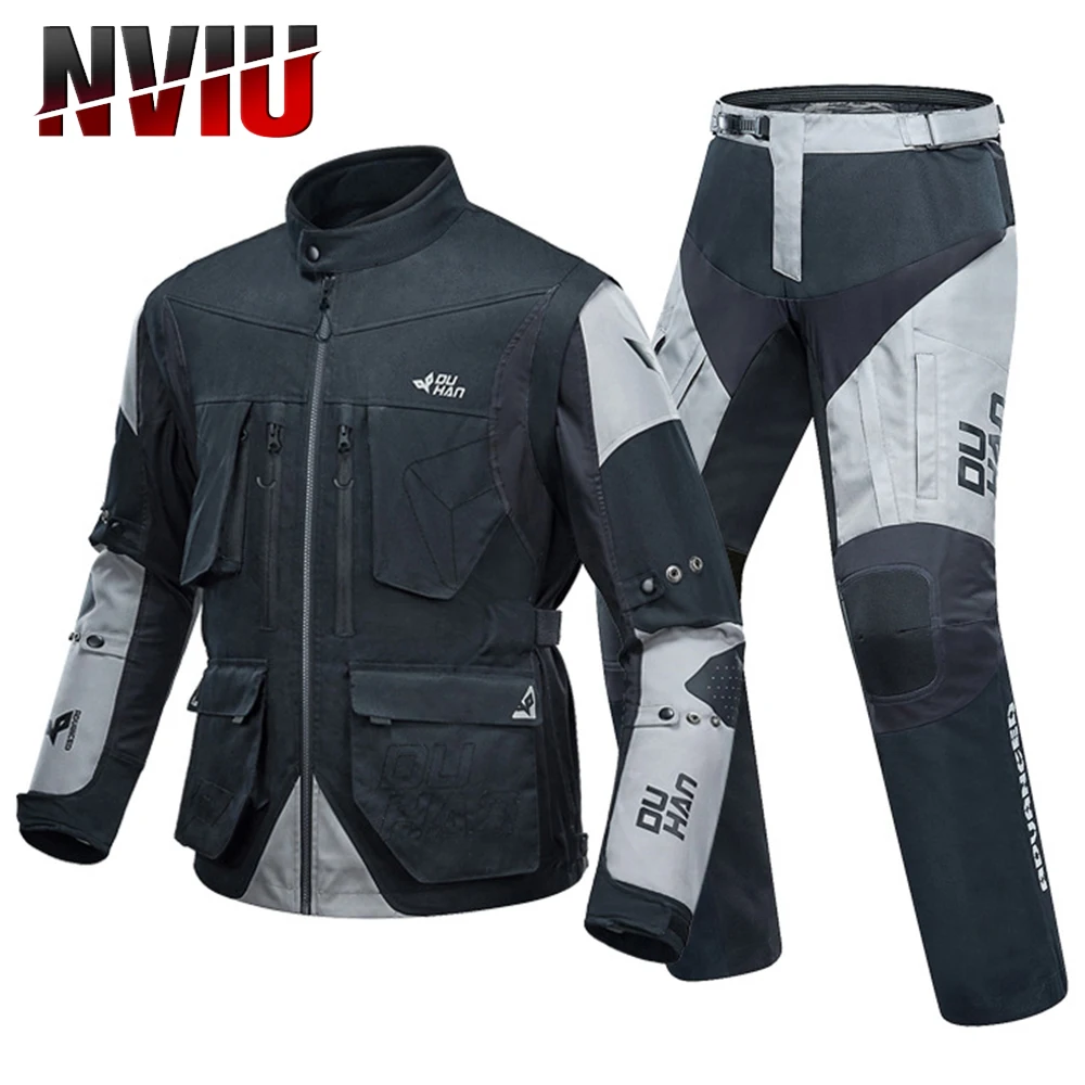 DUHAN Spring Autumn Motorcycle Jacket Pants Suit Breathable Detachable Sleeves Men Motocross Jacket Suit CE Protective Gear
DUHAN Spring Autumn Motorcycle Jacket Pants Suit Breathable Detachable Sleeves Men Motocross Jacket Suit CE Protective Gear