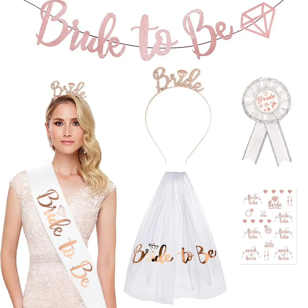 1Set Bachelorette Party Decorations Bride To Be Tattoo Sticker Veil Badge Satin Sash Bridal Shower Gifts Wedding Party Supplies
1Set Bachelorette Party Decorations Bride To Be Tattoo Sticker Veil Badge Satin Sash Bridal Shower Gifts Wedding Party Supplies