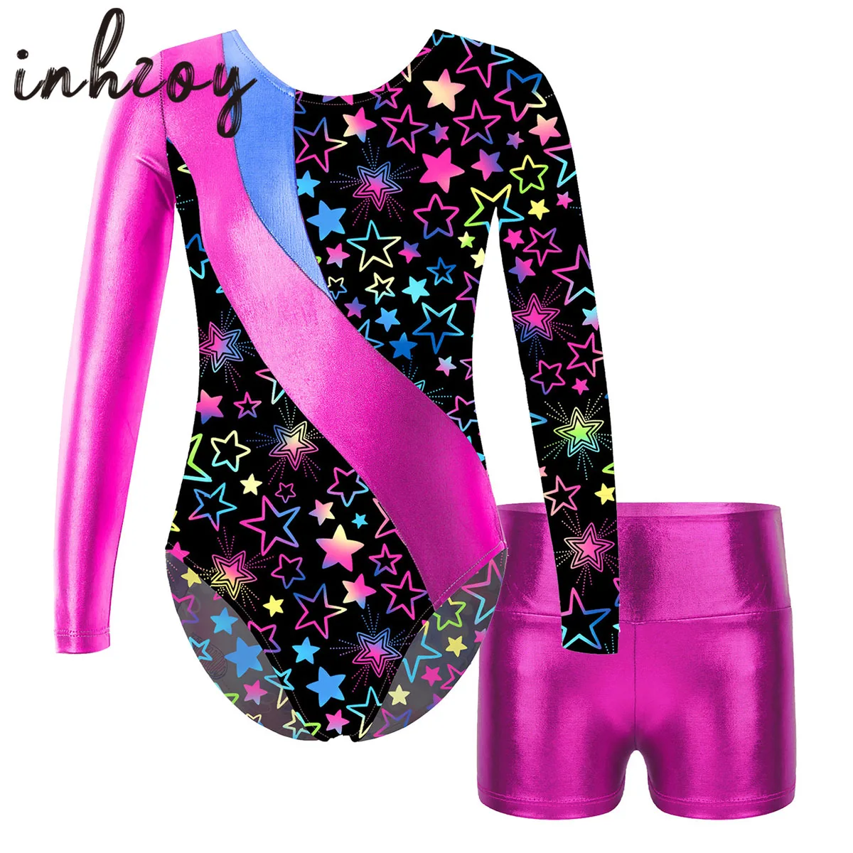 Kids Girls Long Sleeve Ballet Gymnastics Leotard with Shorts Set Cute Print Ballet Dance Sets Workout Figure Skating Dancewear
Kids Girls Long Sleeve Ballet Gymnastics Leotard with Shorts Set Cute Print Ballet Dance Sets Workout Figure Skating Dancewear
