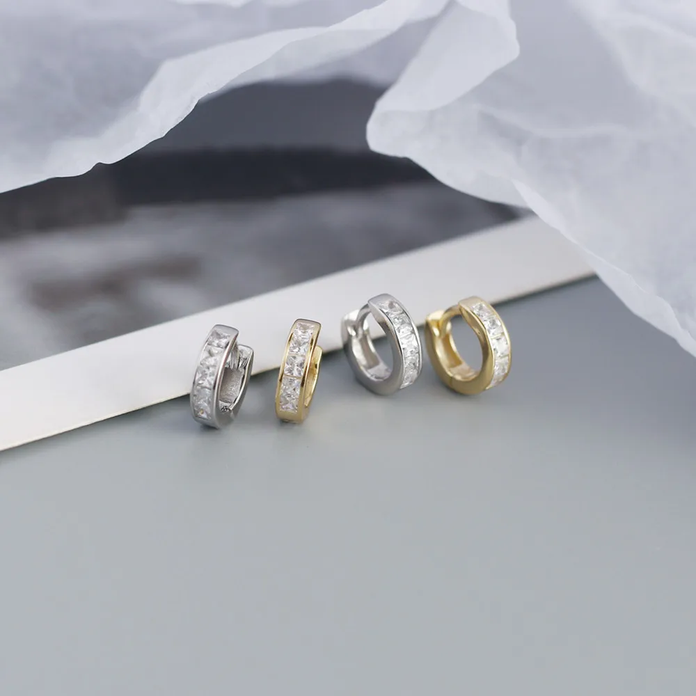 Boucles d'oreilles rondes en argent regardé 925 pour femmes, nouvelle collection de bijoux à la mode 5