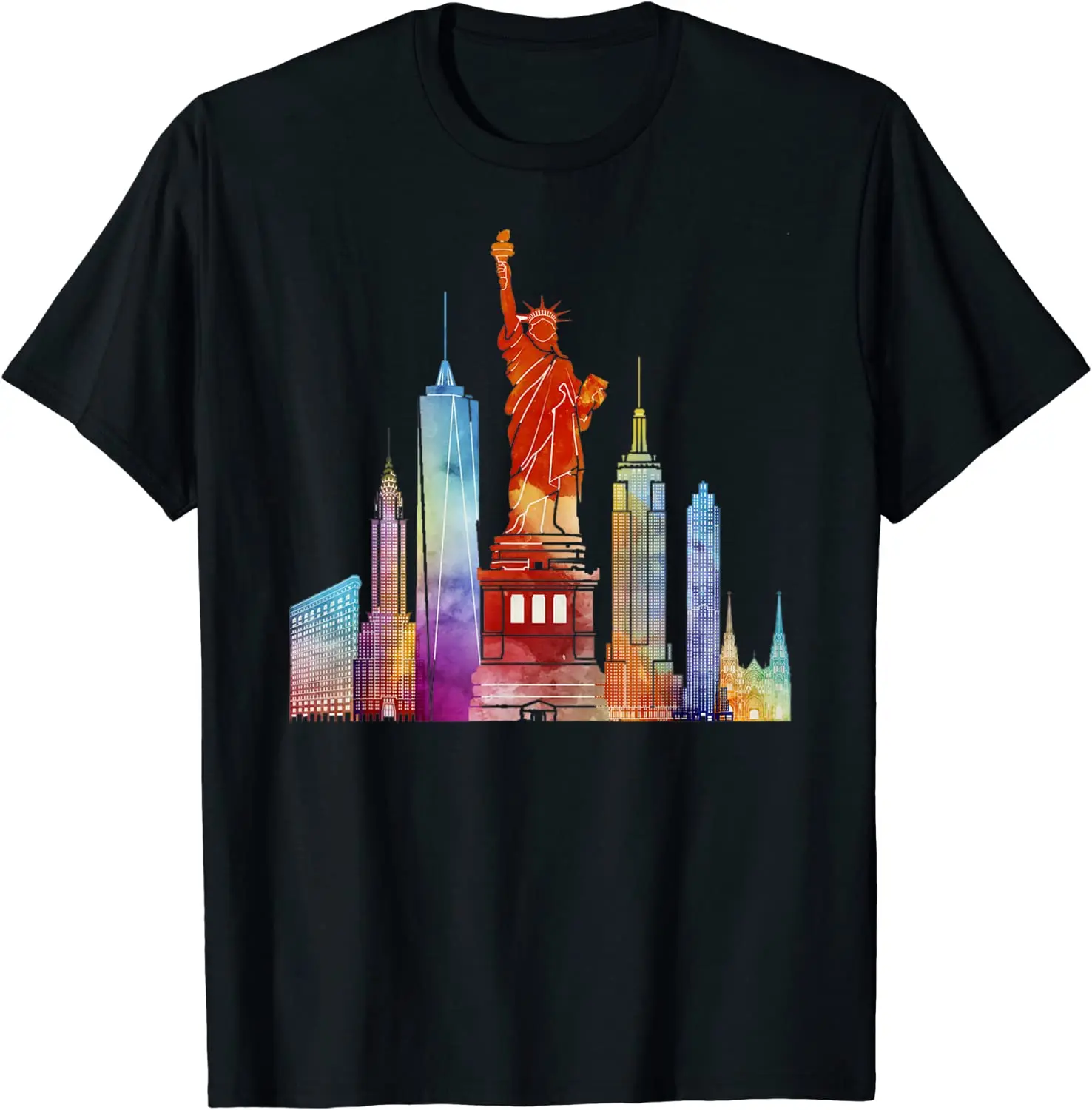 New York City Watercolour Statue of Liberty Men Women T-Shirt Streetwear Cotton Casual Daily Four Seasons Tees Oversized T Shirt
New York City Watercolour Statue of Liberty Men Women T-Shirt Streetwear Cotton Casual Daily Four Seasons Tees Oversized T Shirt